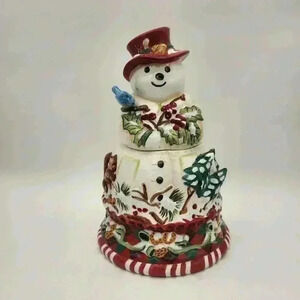 Tracy Porter Jolly Ol'Snowy Cookie jar 2003 Target Exclusive Xmas Winter Retired